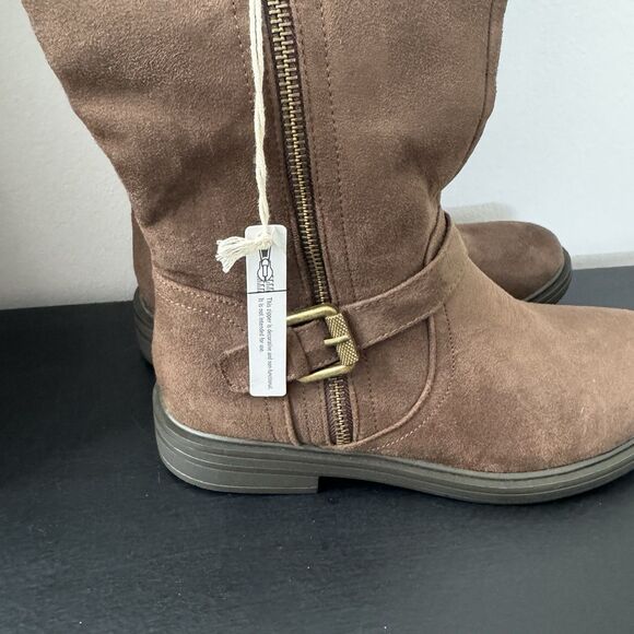 WHITE MOUNTAIN Women's Mazed Brown Knee High Boot Brown Riding Boot Size 7 - Picture 8 of 11